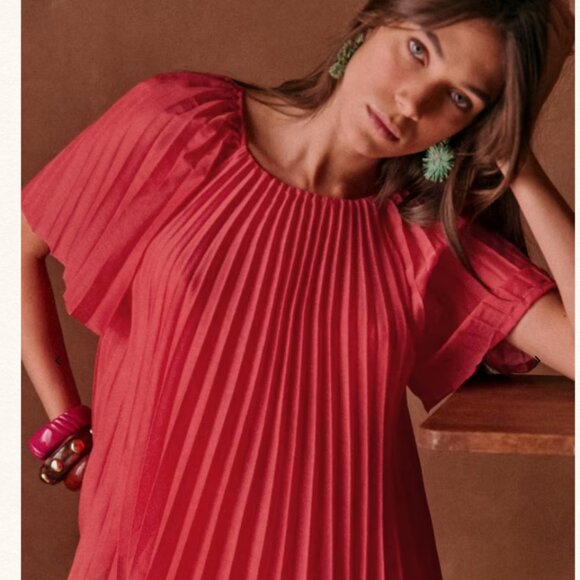 Sezane Romy Blouse - colour Poppy - Picture 1 of 4